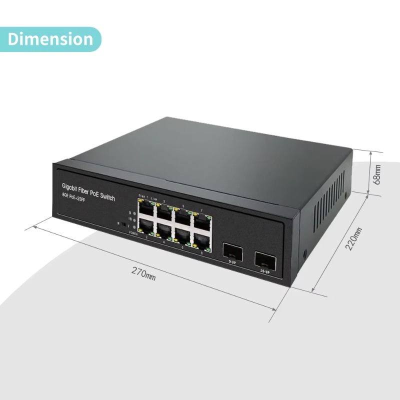 OEM ODM 8-портовый полногигаби – обзор и цена Managed Gigabit Poe Switch 8 Port 802.3At
